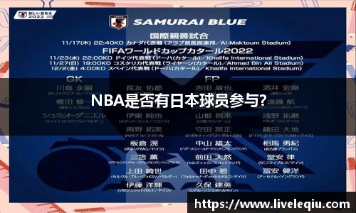 NBA是否有日本球员参与？