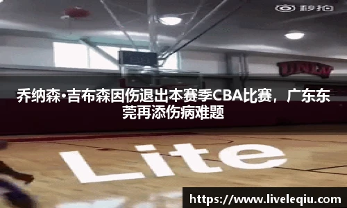 乔纳森·吉布森因伤退出本赛季CBA比赛，广东东莞再添伤病难题